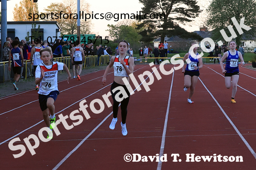 The 150 metres, 2026 NEGP 1, Monkton Stadium. Photo: David T. Hewitson/Sports for All Pics